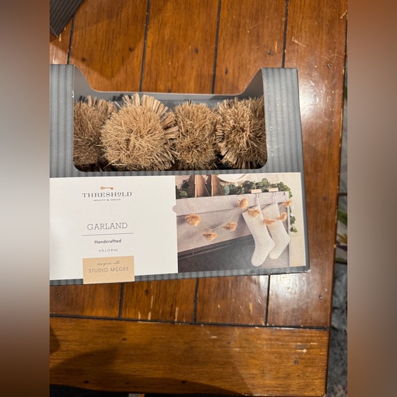 NIB Studio McGeeThreshold 6ft Long Woven Pom Pom Garland - Picture 3 of 8